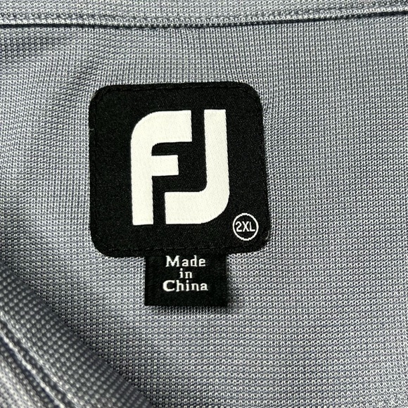 Footjoy Golf Polo Stripe Short Sleeve in Gray Neon - Picture 6 of 10